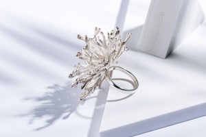 Silver ring "Coral"