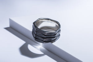 Oxidized silver ring "Polium"