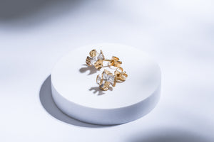 Silver gold plated earrings