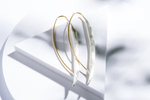 Silver earrings with gold "Ariin"