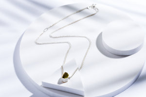 Silver gold plated pendant with silver chain "Ertuus"